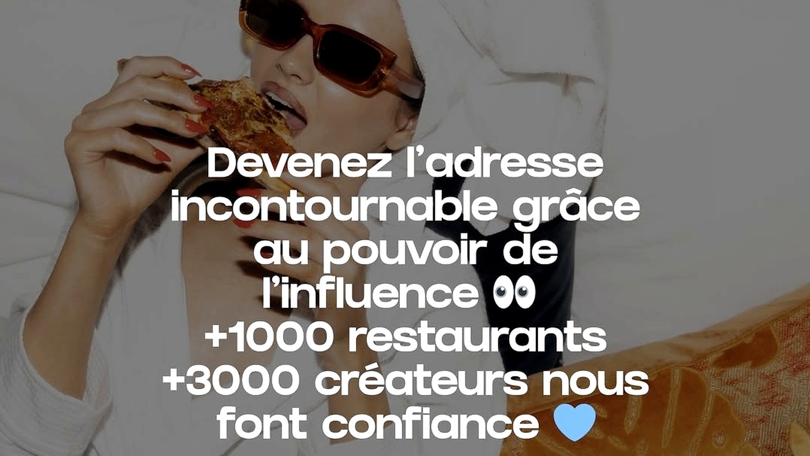 Illustration : lâinfluence locale au service des commerces bruxellois. BeHype visual: over 1,000 restaurants and 3,000 creators trust the influencer marketplace.