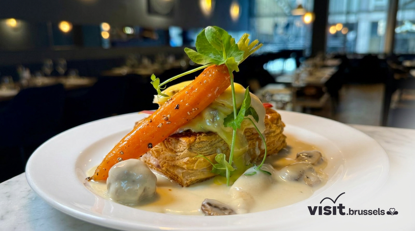 Vol-au-vent revisité de La Pierre Bleue, visuel officiel Brusselicious 2026 à Bruxelles