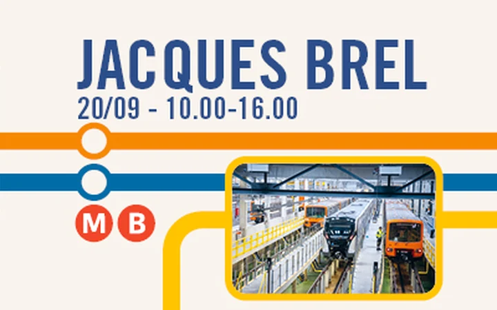 Metro and bus at Jacques Brel depot for the open day on 20 September 2026