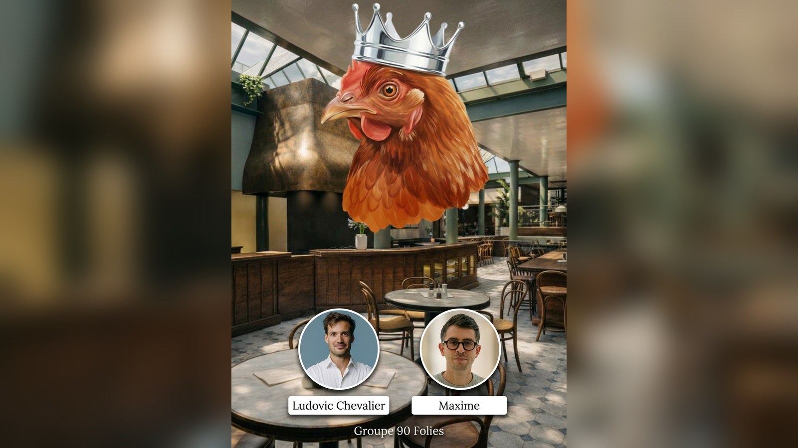 Ludovic Chevalier (à gauche) et Maxime Grell reprennent la Brasserie Miroir à Jette, au sein du Groupe 90 Folies Brasserie Miroir is Back in Jette With Golden, Juicy Roast Chicken! — photo in Place Reine Astrid, Jette, Brussels — BXLOVE