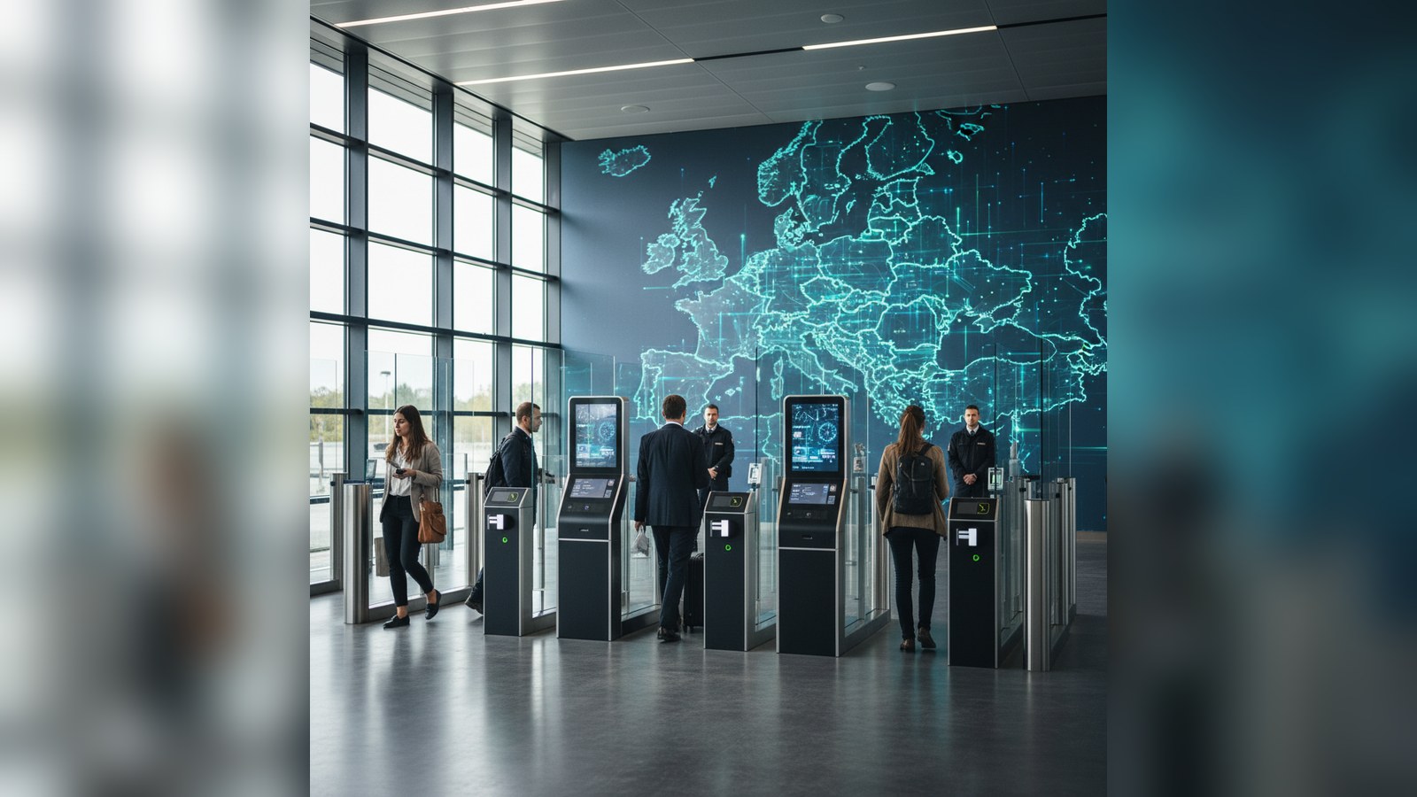 AI-illustratie bij het artikel « Schengenzone versterkt: minder illegale migratie, meer veiligheid »